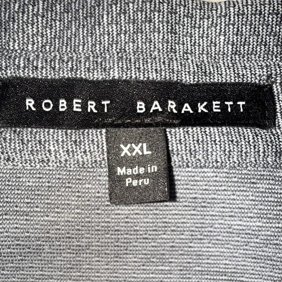 Robert Barakett Robbins Knit Button-Down Shirt Men’s XXL Gray Short Sleeve - Picture 9 of 11